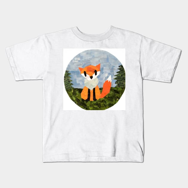 A Fox in the Woods Kids T-Shirt by cajunhusker